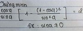 Chứng Minh Sin^2A+Cos^2A=1 Lớp 10